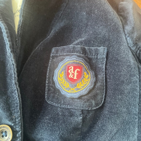 Abercrombie Classic Navy Blue Velvet Blazer/Jacket size M - Picture 3 of 10